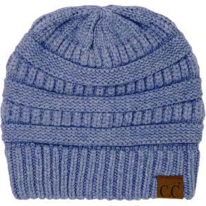 imageCC Classic Winter Fall Trendy Chunky Stretchy Cable Knit Beanie HatSnuggly Soft Denim Mix