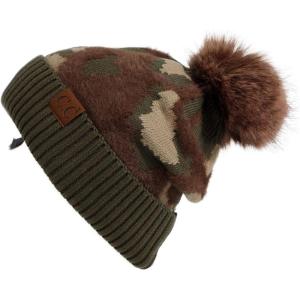 imageCC Exclusives Plush Yarn Pom Beanie hat with Daisy Pattern HAT2093HAT3001HAT4005HAT4009HAT4023Camoolive
