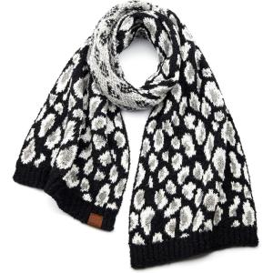 imageCC Exclusives Soft Beanie hat with Leopard Pattern and Fur PomHAT7001SF7001Black Knit