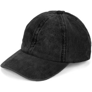imageCC Exclusives Stone Washed Corduroy CrissCross Ponytail Baseball Cap for Women Adjustable High Bun HatStone Washed  Black