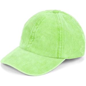 imageCC Exclusives Stone Washed Corduroy CrissCross Ponytail Baseball Cap for Women Adjustable High Bun HatStone Washed  Lime