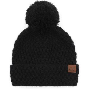 imageCC Exclusives Womens Winter Seed Stitched Confetti Pom Beanie Hat HAT1816HAT2214HAT2085HAT3841Bee Stitch Patternblack