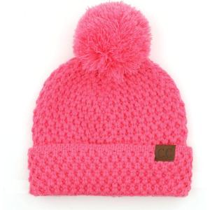 imageCC Exclusives Womens Winter Seed Stitched Confetti Pom Beanie Hat HAT1816HAT2214HAT2085HAT3841Bee Stitch Patterncandy Pink