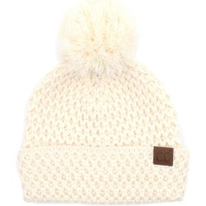 imageCC Exclusives Womens Winter Seed Stitched Confetti Pom Beanie Hat HAT1816HAT2214HAT2085HAT3841Bee Stitch Patterncream