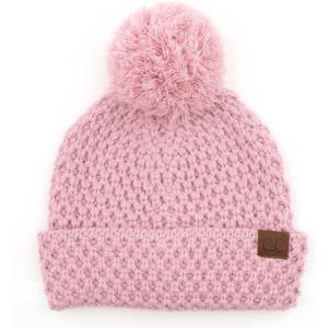 imageCC Exclusives Womens Winter Seed Stitched Confetti Pom Beanie Hat HAT1816HAT2214HAT2085HAT3841Bee Stitch Patternlavendar Rose
