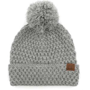imageCC Exclusives Womens Winter Seed Stitched Confetti Pom Beanie Hat HAT1816HAT2214HAT2085HAT3841Bee Stitch Patternlt Mel Grey