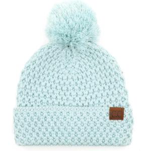 imageCC Exclusives Womens Winter Seed Stitched Confetti Pom Beanie Hat HAT1816HAT2214HAT2085HAT3841Bee Stitch Patternmint