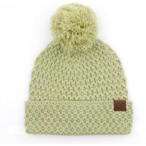 imageCC Exclusives Womens Winter Seed Stitched Confetti Pom Beanie Hat HAT1816HAT2214HAT2085HAT3841Bee Stitch Patternwinter Lime