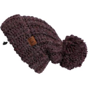 imageCC Exclusives Womens Winter Seed Stitched Confetti Pom Beanie Hat HAT1816HAT2214HAT2085HAT3841Eggplant