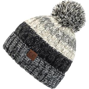 imageCC Exclusives Womens Winter Seed Stitched Confetti Pom Beanie Hat HAT1816HAT2214HAT2085HAT3841HatblackGrey