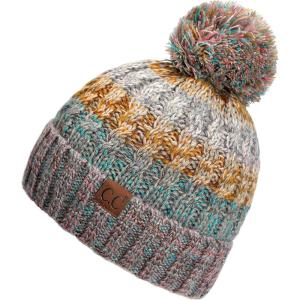 imageCC Exclusives Womens Winter Seed Stitched Confetti Pom Beanie Hat HAT1816HAT2214HAT2085HAT3841RoseMint