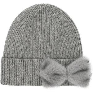 imageCC Faux Fur Bow Winter Beanie for WomenGrey