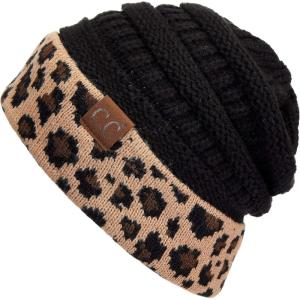imageCC Hatsandscarf CC Exclusives Solid Color Beanie Tail Hat0 Leopard Black