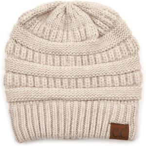 imageCC Hatsandscarf CC Exclusives Solid Color Beanie Tail HatYarnbeige