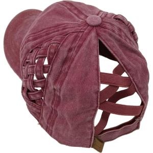 imageCC Kids 25 Ponytail Messy Buns Ponycaps Baseball Visor Cap HatBerry