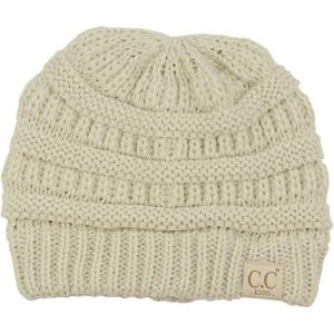 imageCC Kids Cute Warm and Comfy Childrens Knit Ski Beanie HatBeige