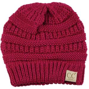 imageCC Kids Cute Warm and Comfy Childrens Knit Ski Beanie HatHot Pink