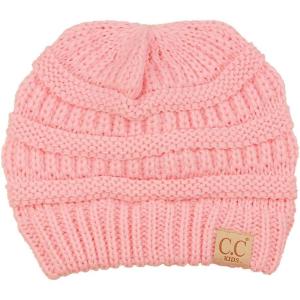 imageCC Kids Cute Warm and Comfy Childrens Knit Ski Beanie HatPale Pink