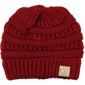 imageCC Kids Cute Warm and Comfy Childrens Knit Ski Beanie HatRed