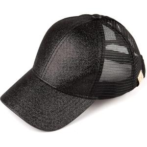 imageCC Kids Ponytail Caps Messy Buns Trucker Plain Baseball Cap BT6KIDSBlaxk