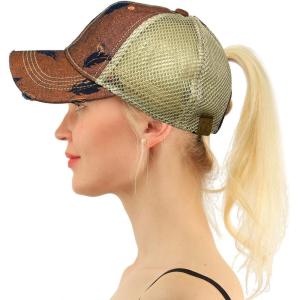imageCC Pony Cap for WomenLeaf Motiforange