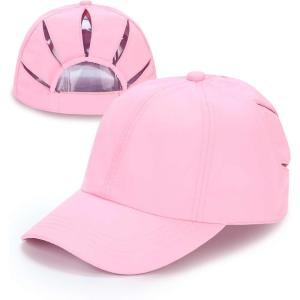 imageCC Ponycap Messy High Bun Ponytail Adjustable Trucker Baseball Cap HatPink