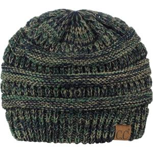 imageCC Trendy Warm Chunky Soft Stretch Cable Knit Beanie3 Tone Olive