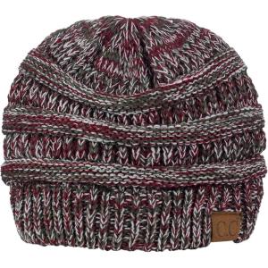 imageCC Trendy Warm Chunky Soft Stretch Cable Knit BeanieBurgOliveGray