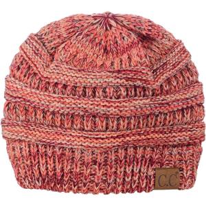 imageCC Trendy Warm Chunky Soft Stretch Cable Knit BeanieBurgPeachBeige