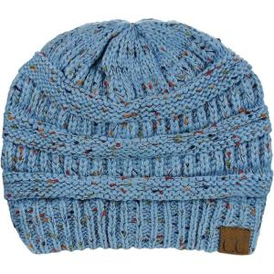 imageCC Trendy Warm Chunky Soft Stretch Cable Knit BeanieConfetti Denim