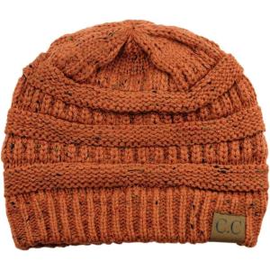 imageCC Trendy Warm Chunky Soft Stretch Cable Knit BeanieConfetti Rust