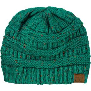 imageCC Trendy Warm Chunky Soft Stretch Cable Knit BeanieConfetti Sea Green