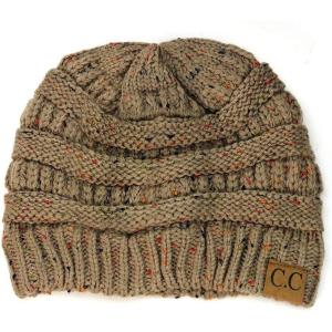 imageCC Trendy Warm Chunky Soft Stretch Cable Knit BeanieConfetti Taupe