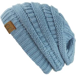 imageCC Trendy Warm Chunky Soft Stretch Cable Knit BeanieDenim