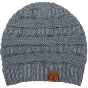 imageCC Trendy Warm Chunky Soft Stretch Cable Knit BeanieDusty Gray