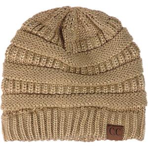 imageCC Trendy Warm Chunky Soft Stretch Cable Knit BeanieGold