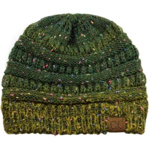 imageCC Trendy Warm Chunky Soft Stretch Cable Knit BeanieOmbre Olive