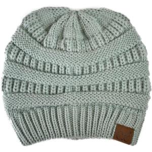 imageCC Trendy Warm Chunky Soft Stretch Cable Knit BeaniePale Mint