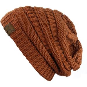 imageCC Trendy Warm Chunky Soft Stretch Cable Knit BeanieRust