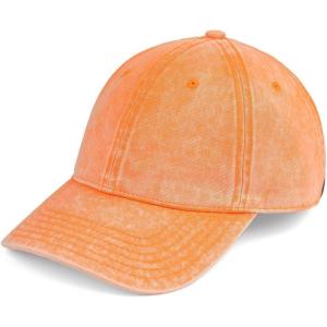 imageCC Unisex Baseball Cap for UnisexPlain Acid Washorange