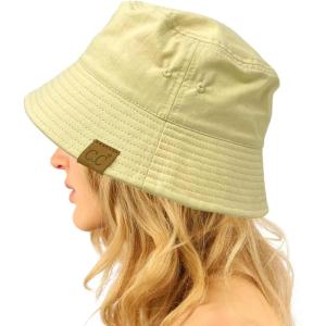 imageCC Unisex Packable Bucket Sun Beach Pool Fisherman HatCotton Solid Beige
