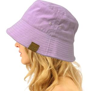 imageCC Unisex Packable Bucket Sun Beach Pool Fisherman HatCotton Solid Lavender