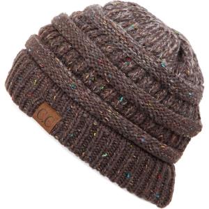 imageCC Unisex Ribbed Confetti Knit Beanie HAT33Brown Ombre