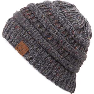 imageCC Unisex Ribbed Confetti Knit Beanie HAT33Dkmelgrey Ombre