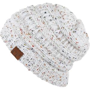 imageCC Unisex Ribbed Confetti Knit Beanie HAT33Ivory1