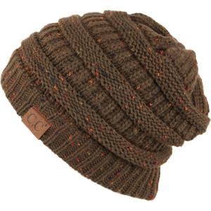 imageCC Unisex Ribbed Confetti Knit Beanie HAT33New Olive