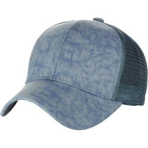 imageCC Unisex Tie Dye Pattern Front Panel Adjustable Mesh Trucker Baseball CapDenim