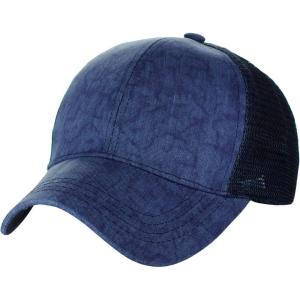 imageCC Unisex Tie Dye Pattern Front Panel Adjustable Mesh Trucker Baseball CapNavy