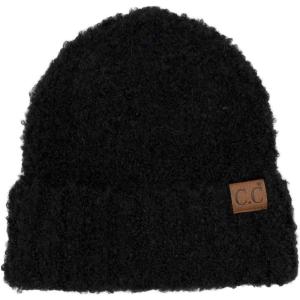 imageCC Unisex Warm Soft Recycled Yarn Skully BeanieBlended Black