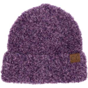imageCC Unisex Warm Soft Recycled Yarn Skully BeanieBlended Purple